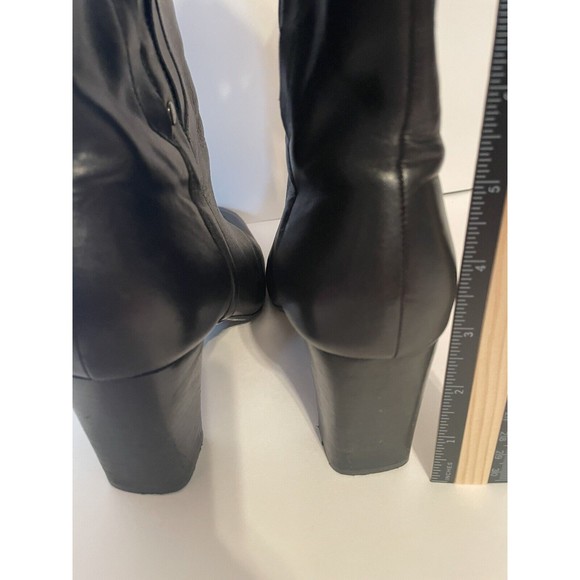Nine West Womens 8.5 M Ealene Black  Leather Heeled Boot - Picture 6 of 7